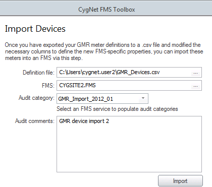 Import Devices